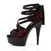 Pleaser - DELIGHT678LC High Heels - Rot/Schwarz Product image